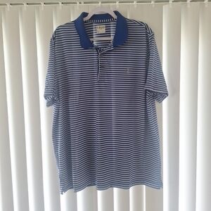 Izod Golf Blue Striped Polo Shirt